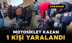 Kontrolden çıkan motosiklet devrildi: 1 yaralı