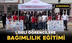 Liseli öğrencilere bağımlılık eğitimi: 3 öğrenciye bisiklet hediye edildi
