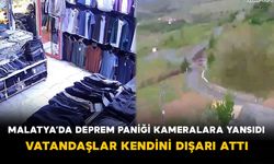 Malatya’da Deprem Paniği Kameralara Yansıdı: Vatandaşlar Kendini Dışarı Attı