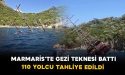 Marmaris’te gezi teknesi battı: 110 yolcu tahliye edildi