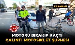 Polisi görünce motosikleti bırakıp kaçtı: şasesi kazınmış ve düz kontak yapılmış çıktı