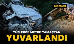 Yüzlerce metrelik yamaçtan yuvarlandı