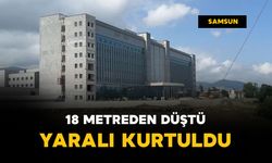 18 metre yükseklikten düşen işçi yaralı kurtuldu