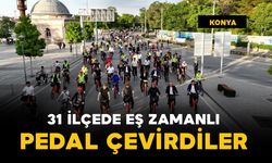 31 ilçede eş zamanlı pedal çevirdiler