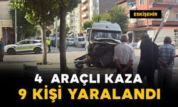 4 araçlı kaza: 9 kişi yaralandı