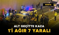 Alt geçitte feci kaza: 1'i ağır 7 kişi yaralandı