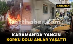 Apartman bahçesindeki eşyalar alevlere teslim oldu