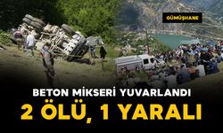 Beton mikseri 150 metrelik dik yamaçtan yuvarlandı: 2 ölü, 1 yaralı
