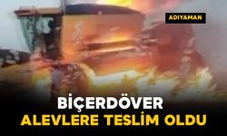 Biçerdöver alevlere teslim oldu