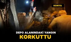 Depo alanında çıkan yangın korkuttu