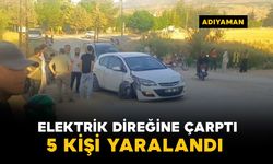 Elektrik direğine çarptı: 5 yaralı