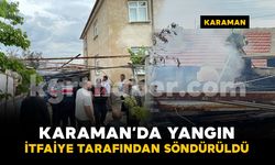 Evin müştemilatında korkutan yangın