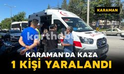 Hafif ticari araçla motosiklet kavşakta çarpıştı: 1 yaralı