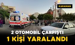 İki otomobil kavşakta çarpıştı: 1 yaralı