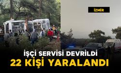 İşçi servisi şarampole devrildi: 22 yaralı