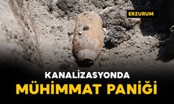 Kanalizasyon hattı kazısında mühimmat paniği