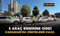 Karaman’da 5 araçlı zincirleme trafik kazası
