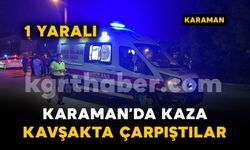 Kavşakta otomobil ile elektrikli bisiklet çarpıştı: 1 yaralı