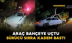 Kontrolden çıkan otomobil ağaçlık alana uçtu: Sürücü sırra kadem bastı