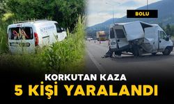 Minibüsle hafif ticari çarpıştı: 5 yaralı