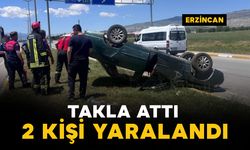 Otomobil takla attı: 2 kişi yaralandı