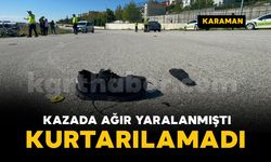 Otomobille çarpışan motosiklet sürücüsü kurtarılamadı