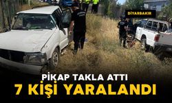 Pikap takla attı: 7 yaralı