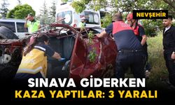 Sınava yetişmek isterken kaza yaptılar: 3 yaralı