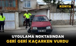 Uygulama noktasında geri geri kaçmaya çalışırken duvara çarptı