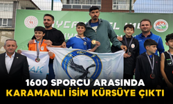 1600 Sporcu Arasında Karamanlı İsim Kürsüye Çıktı