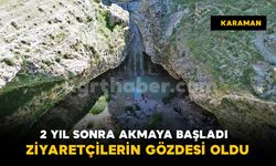 2 yıl sonra yeniden akan Akpınar Şelalesi ziyaretçilerin gözdesi oldu