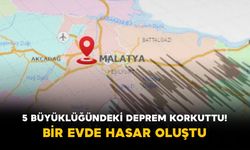 5 Büyüklüğündeki Deprem Korkuttu! Bir Evde Hasar Oluştu