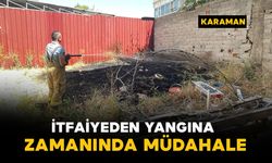 Apartmanlar arasındaki otluk alanda yangın korkuttu