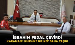 Bisiklette Gelen Türkiye Derecesi Karaman’ı Gururlandırdı