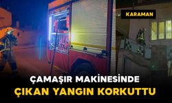 Çamaşır makinesinde yangın çıktı: itfaiye söndürdü