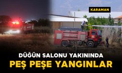 Düğün salonu yakınındaki otluk alanda peş peşe yangın