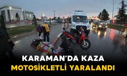 Hafif ticari araçla motosiklet çarpıştı: 1 yaralı