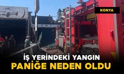 İş yerinde çıkan yangın paniğe neden oldu