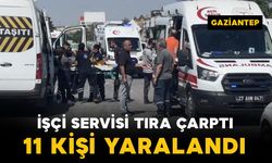 İşçi servisi tıra arkadan çarptı: 11 yaralı