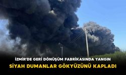 İzmir'de Geri Dönüşüm Fabrikasında Yangın: Siyah Dumanlar Gökyüzünü Kapladı