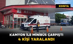 Kamyon ile Minibüs Çarpıştı: 4 Kişi Yaralandı