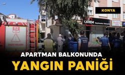 Karaman’da apartman balkonunda yangın paniği
