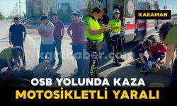 Karaman'da hafif ticari araç ile motosiklet çarpıştı: 1 yaralı