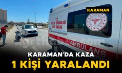 Karaman'da motosiklet kazası: 1 kişi yaralı