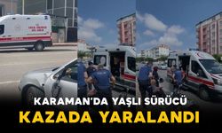 Karaman'da otomobille motosiklet çarpıştı: yaşlı sürücü yaralandı