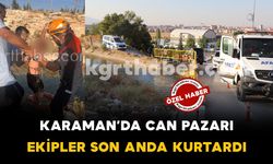 Karaman'da Sulama Kanalında Can Pazarı: Akıntıya Kapılan Çocukları İtfaiye ve AFAD Kurtardı