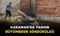 Karaman’da yangın: Otluk alandaki tahta malzemeler tutuştu