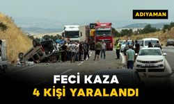 Karşı şeride geçerek başka araçla çarpıştı: 4 yaralı