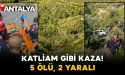 Katliam Gibi Kaza! Uçuruma Yuvarlanan Araçta 5 Ölü, 2 Yaralı