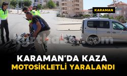 Kırmızı ışıkta duran hafif ticari araca motosiklet arkadan çarptı: 1 yaralı